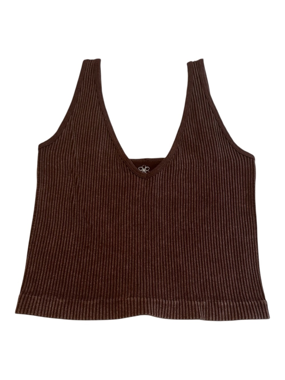 Aura Wimen’s Ribbed Seamless V-Neck Tank Top Size XL/XXL